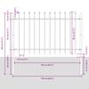 EMMEN Garden Gate with Spikes Steel 103 X 134.5 Cm Green