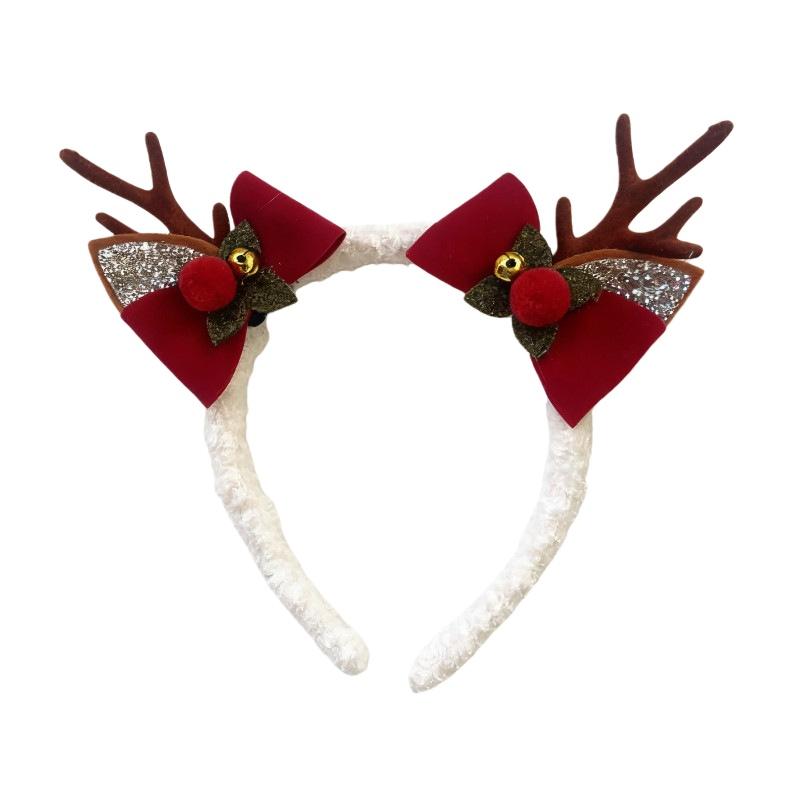 Christmas Decoration Christmas Tree Headband Cute Cartoon Reindeer Antlers Hair Band Festival Party Decor Hair Accessories Gift
