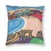 Barafundle Bay Beach Square Pillowcase Polyester Linen Velvet Pattern Zip Decorative Sofa Seater Cushion Cover X