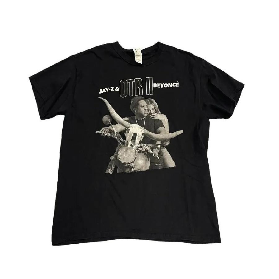 Unisex T-shirt Jay-Z Beyoncé On The Run Tour II T Shirt Mens M Double Sided Music Promo 2018