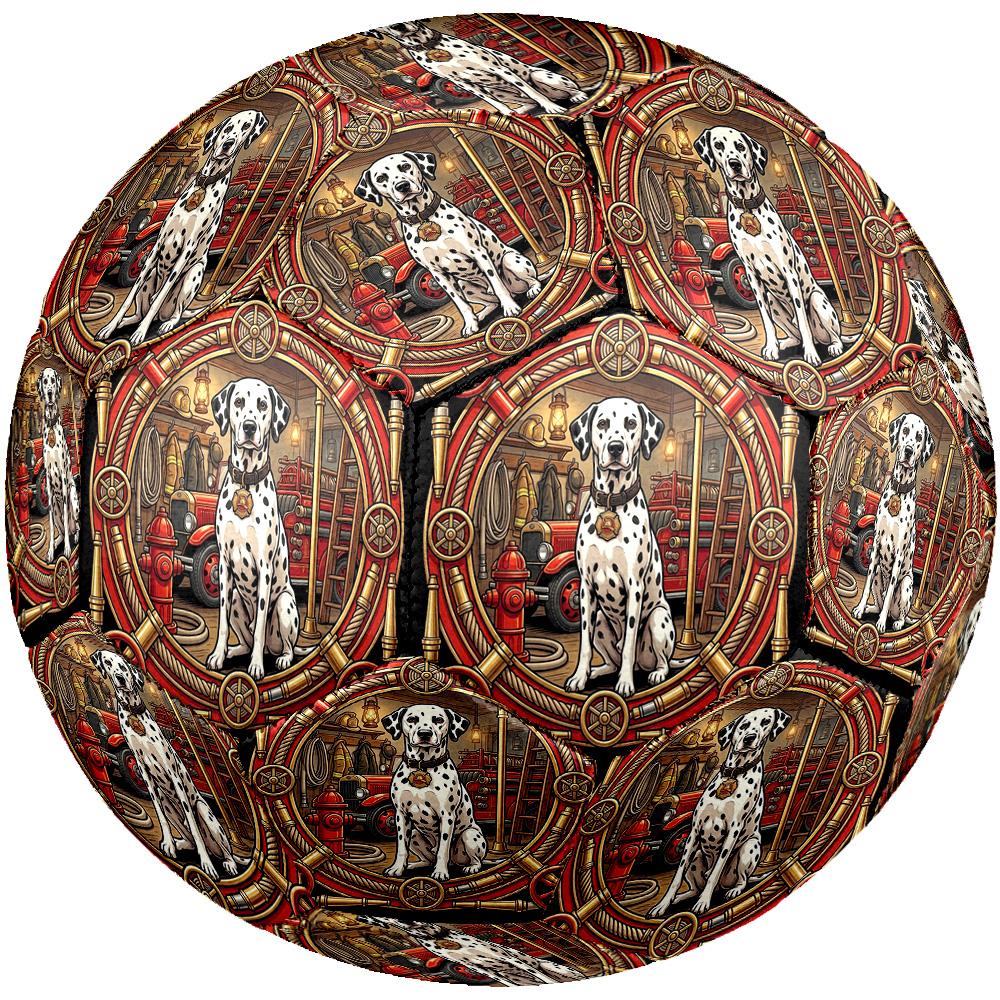 Firehouse Dalmatian Portrait Round Football Size 5 Adult Ball Suitable for Training Matches and Outdoor Team. разноцветный