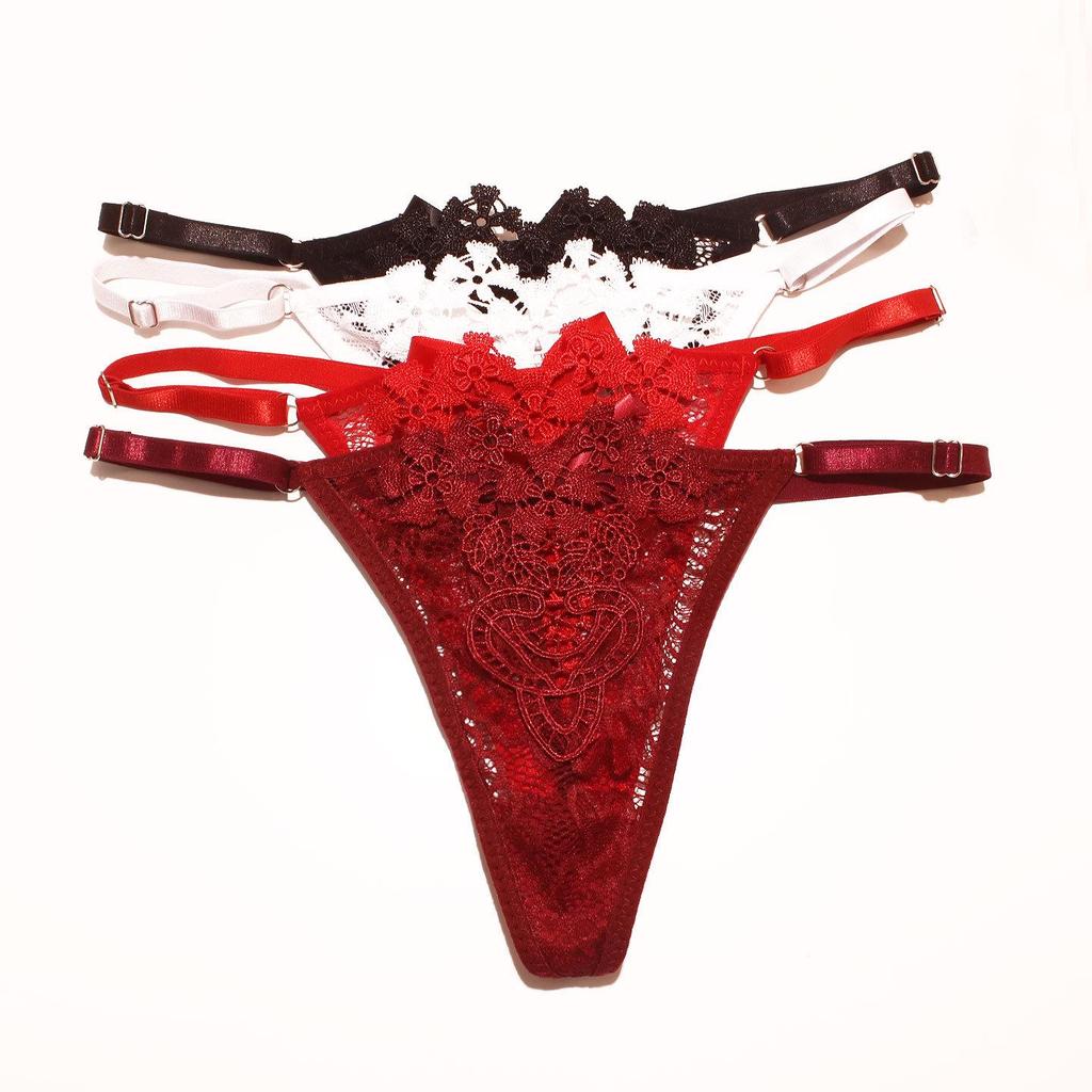 Damen Sexy Nahtloser String mit Schleife - Verstellbar, Atmungsaktiv, Einfarbig