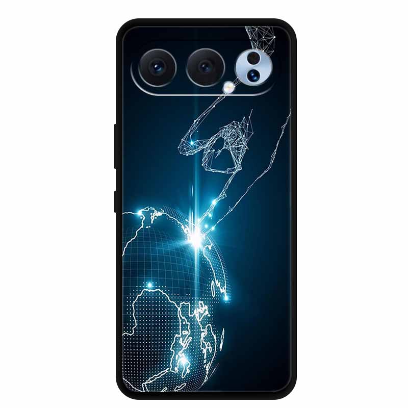 Case For Honor 500 Pro 5G 2025 Fashion Black Edge Soft TPU Silicone Covers For Honor 500 Pro Cases Painted Flowers Shells Fundas