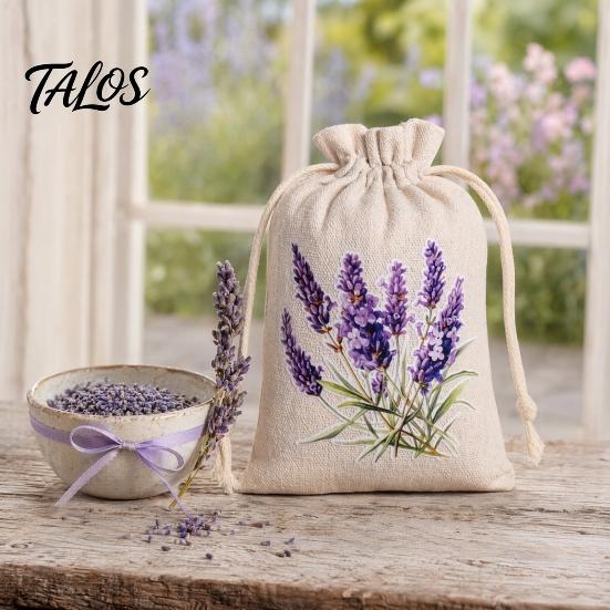 Sacos Decorativos de Sachê 2 Peças Sacos com Cordão, com Estampa Floral, Tecido de Poliéster e Algodão Respirável Malha Pequena Bolsas de Armazenamento Bolsas, Sachês Portáteis,