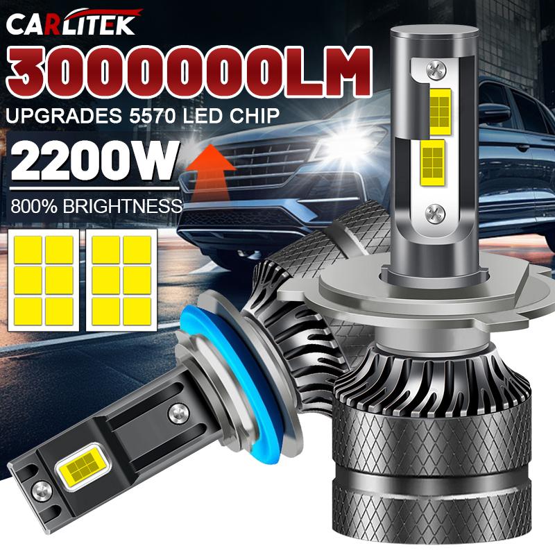 Led Headlight 2200W 6000K H7 H4 Led Car Headlight Bulb HB3 HB4 9005 9006 H1 H8 H11 9012 HIR2 LED Fog Light Canbus EMC Auto Lamps