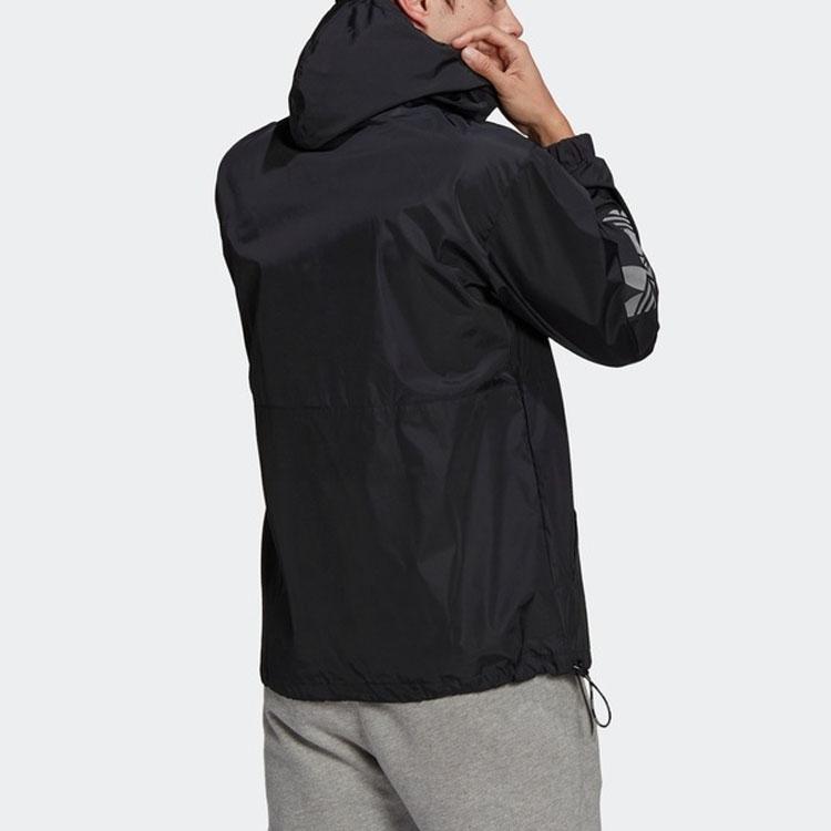 Adidas Originals Trefoil Regen WB Half-Zip Casual Jacket Men Outerwear Black GE1307