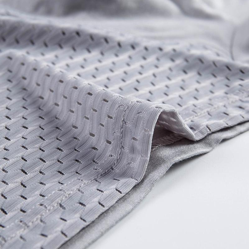 Ice Silk Mesh Men's Underwear Transparent Large Size Thin Young and Middle-aged Men's Boxer Briefs Modal Breathable Boxer Briefs