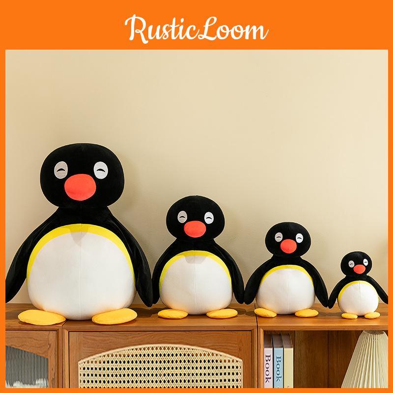 Pingu Holder en Fisk Plysjdukke Søt Tegneserie Jente Barn Bursdagsferiegave