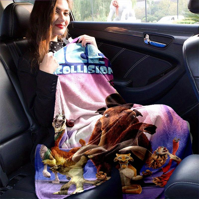 1pc, Cozy Ice Age Collision Course Home Decor Blanket: Perfect Flannel Throw for Bedroom, Living Room, Travel, Camping, Car