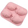 Moule de cuisson Halloween Cœur Cerveau 4 Cavités Silicone Résistant à la Chaleur Moule à Cupcakes Gâteaux 3D Anti-adhésif Bac à Glaçons Chocolat