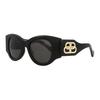 Logo Irregular Shape Sunglasses Women Sunglasses Black BB0070S-30008288-006