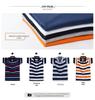 Men's 2025 Summer Striped Polo T-Shirt - Short Sleeve, Lapel, Loose Fit, Plus Size, Cotton