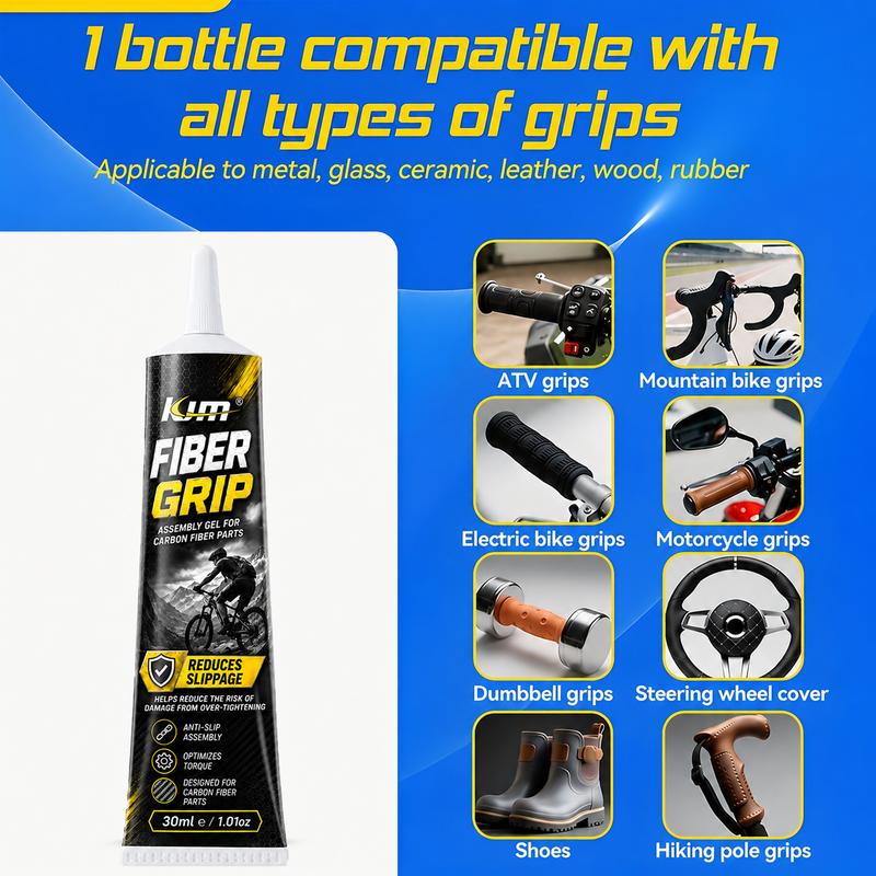 KJM Fiber Grip Sealant 30ML High Strength Anti-slip Waterproof Quick Fix Repair Glue for All Types Vehicle Handle Grips