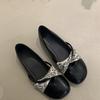 French Soft-soled Round-headed Ballet Single Shoes Women's 2025 Spring and Autumn New Flat-soled Mary Jane Shoes, National Style Evening Doudou Shoes