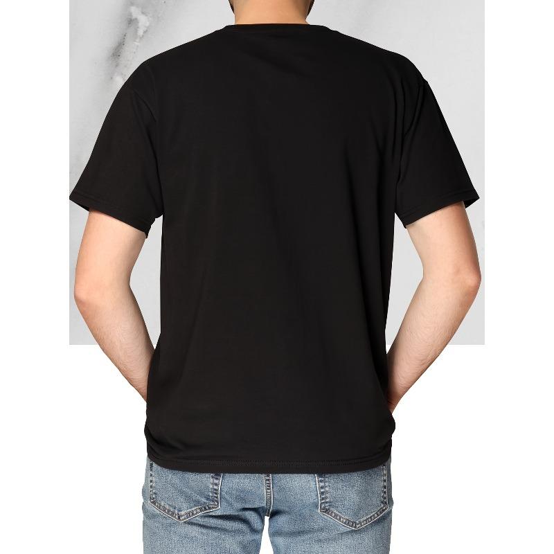 Men'S Football Heartbeat Line Pattern T-Shirt Short Sleeve Crew Neck Casual Shirt, Suitable for Daily Wear Football Events, Machine Washable,Plus Size