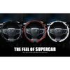 Carbon Fiber Non-slip Protective Cover Segmented Car Steering Wheel Cover Car Styling Accessories 38cm Universal