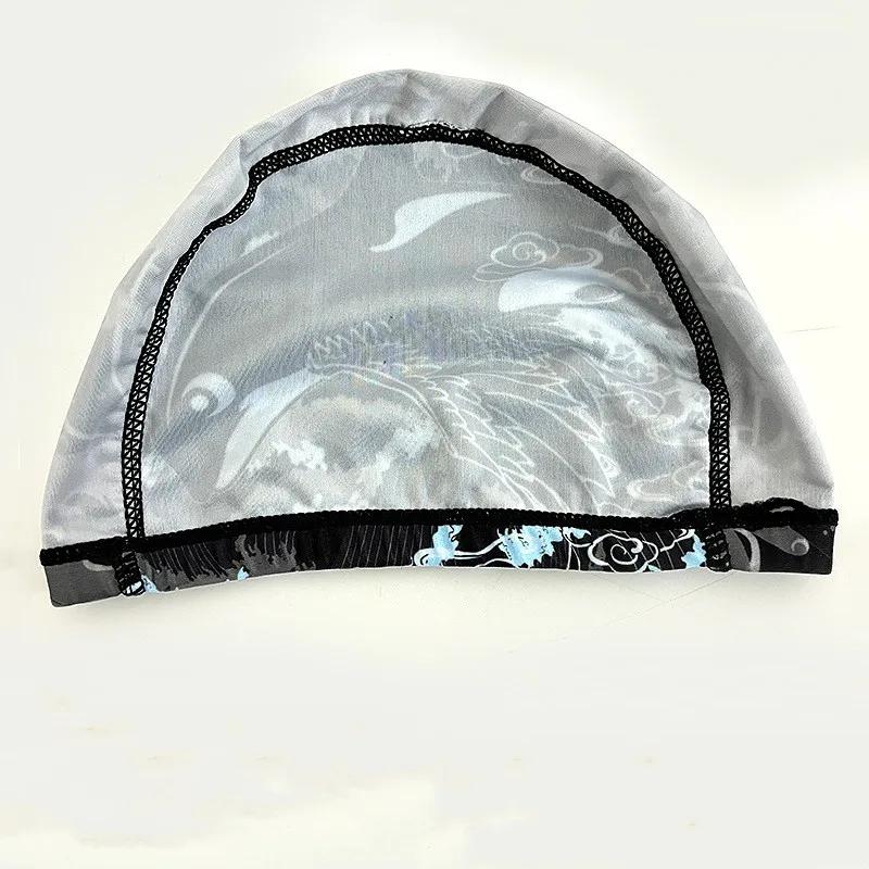 Swimming Caps Quick Dry Breathable Printed Swim Caps For Men Women Long Hair Ear Protection Adult Swimming Caps Pool Accessories