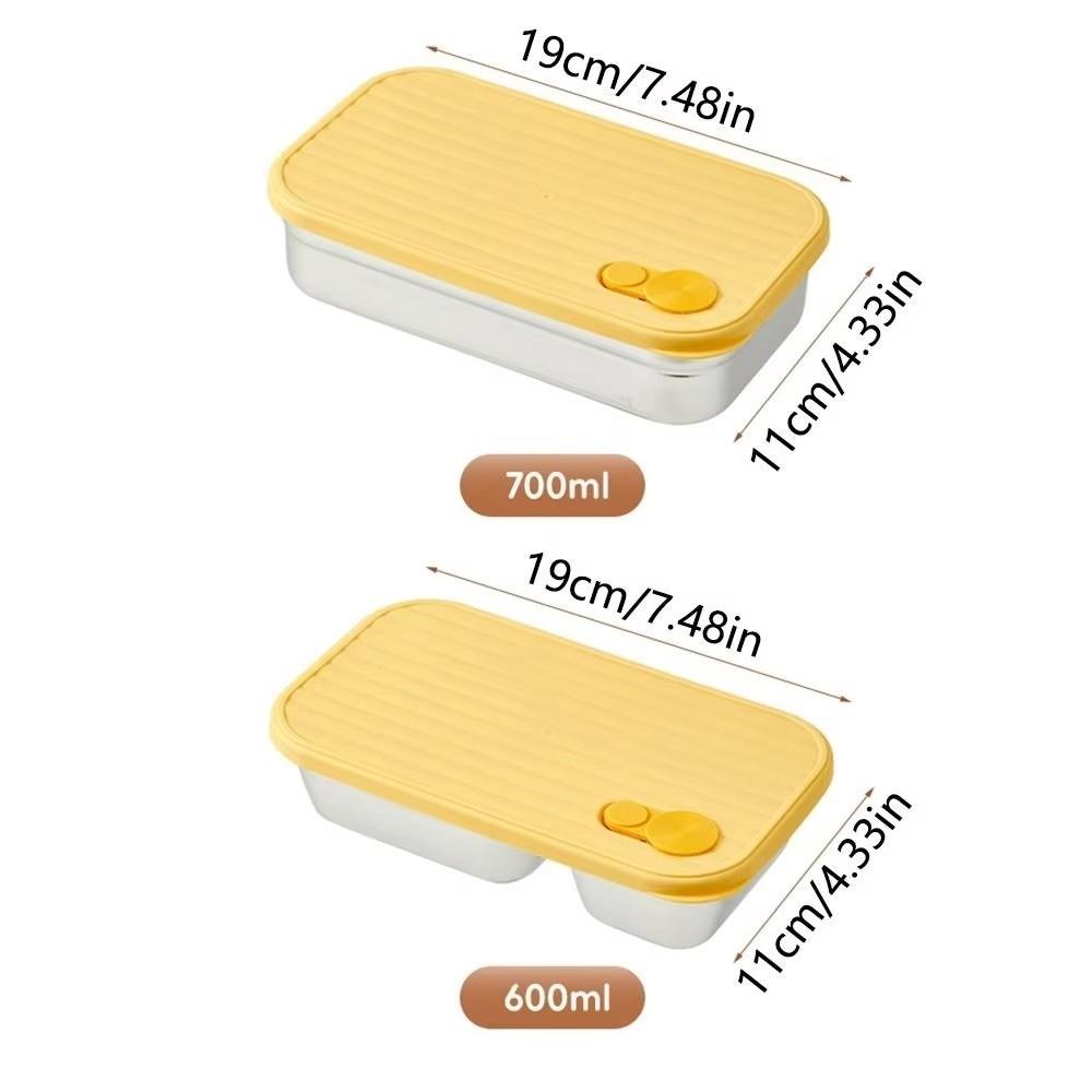 304 Stainless Steel Lunch Box Stackable with Lid Fresh-Keeping Lunch Box Reusable Durable Large Capacity Lunch Box Travel Use