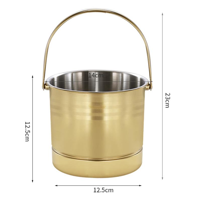 1,6l nerezová ocelová ledová vědra s rukojetí, chladič na víno, šampaňské, láhev, párty, nápoje, chladič baru, KTV, svačinka, ledový sud, barové nádobí