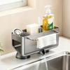 Kitchen Sink Multifunctional Drying Rack for Sponges and Dishcloths, No Drilling Countertop for Dish Soap and Scrubbers