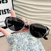 European and American Hot Girl Retro Cat-eye Sunglasses, High-end and Slimming, Individualistic Metal Sunglasses, Male Barn-styl