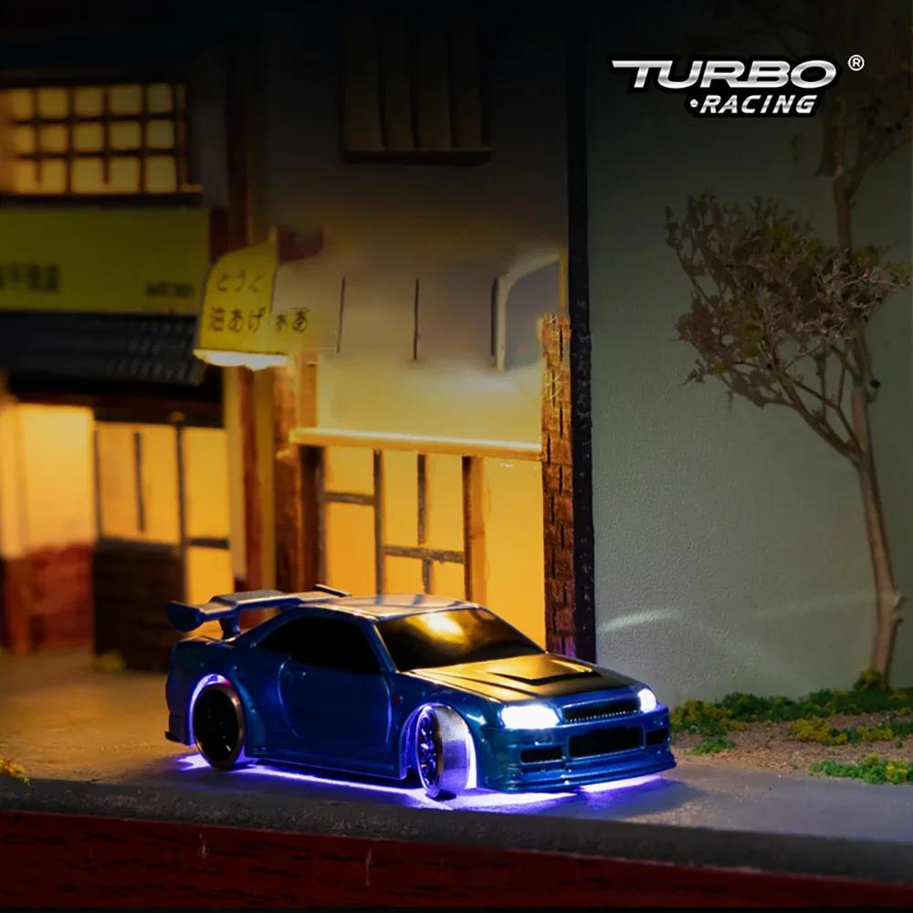 TURBO RACING 1:76 Drift Car C61 C62 C63 C64 Flat Running C74 C75 Full Scale Mini Remote Control Car Rc Simulation Desktop RTR