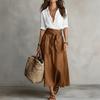 Completi Due Pezzi da Donna Camicie Casual a Maniche Lunghe e Pantaloncini Corti