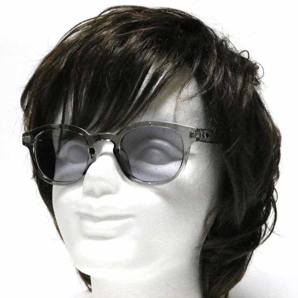 Bliss Leather Clear Gray x Light Smoke Wellington for Men and Large Thick Plastic Cell Sunglasses, Style, Full-Rim, Women, Non-Prescription, Colored,