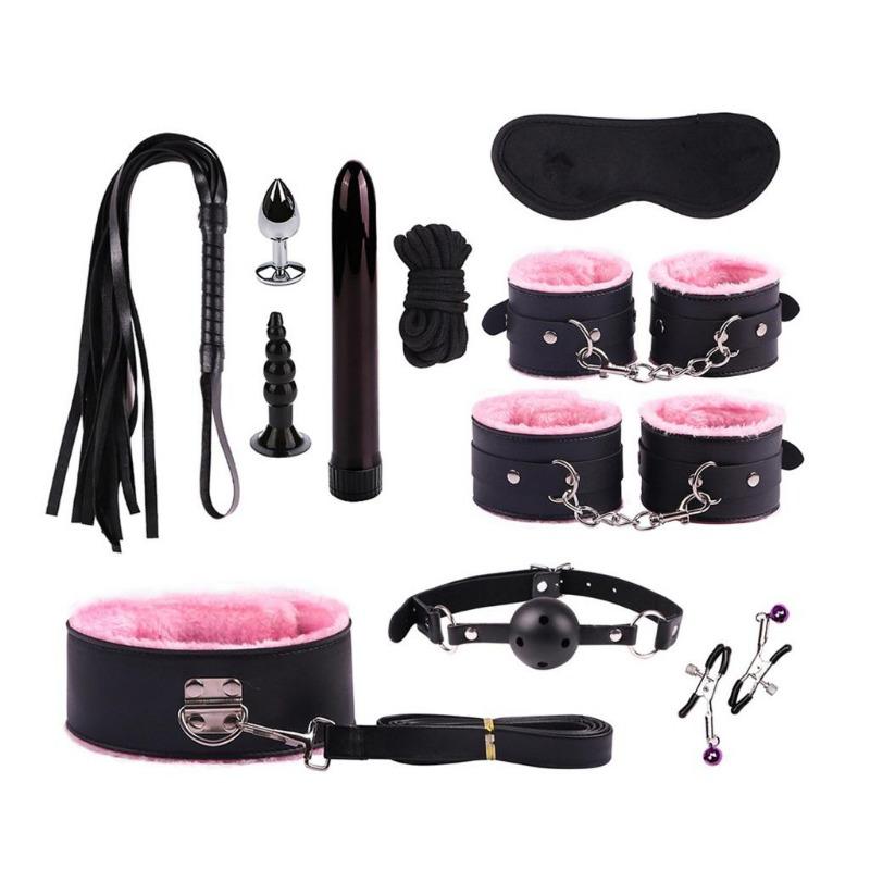 Couples Sex Toy for Adult Game Erotic BDSM Sex Kits Bondage Handcuffs Sex Game Whip Gag SM Bdsm Toys Nipple Clamps CYR