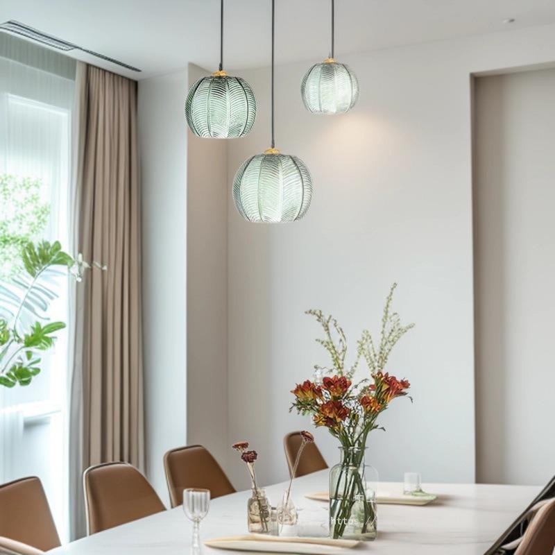 Modern Green Leaf Glass Pendant Light for Dining, Restaurant, or Bedroom