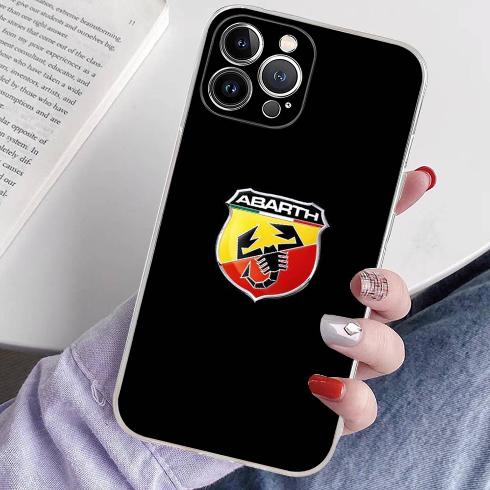 

ABARTH Италия Автомобильный Прозрачный Чехол Для Телефона Для IPhone 16 15 14 13 12 11 Pro Max Plus Мягкая Крышка iPhone 12