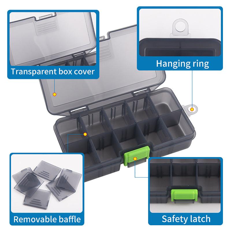 Přenosný box na rybářské náčiní Víceúčelový vodotěsný odnímatelný velkokapacitní úložný box na návnady