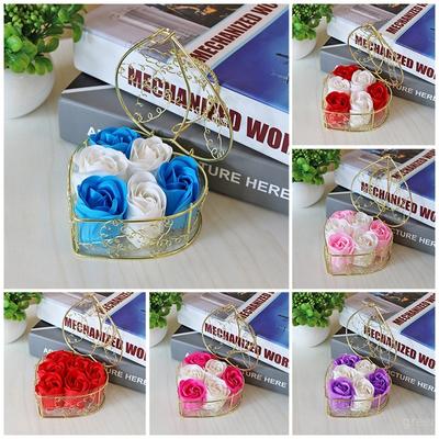 Eternal Rose Gift Box Heart Valentine's Day for Girlfriend Surprise Gift Girls Birthday Festival Artificial Soap Flower Gift Box