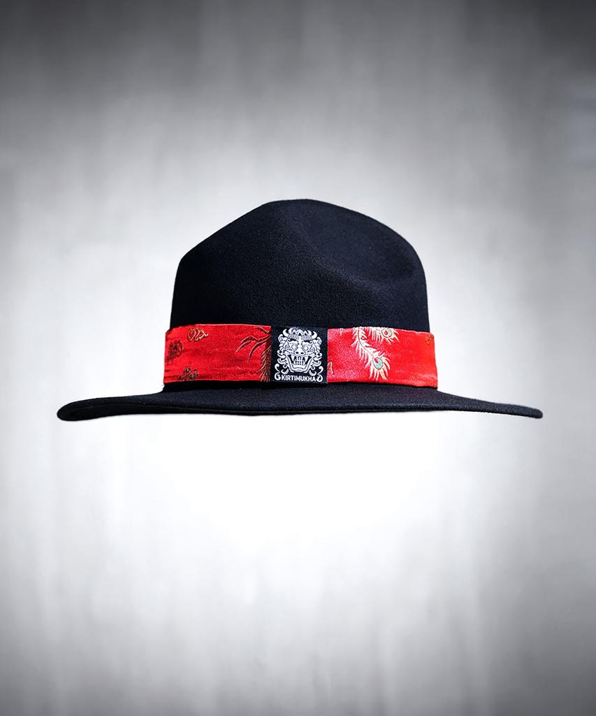 Kileutimuka Oriental Fabric Line Mountain Fedora Red