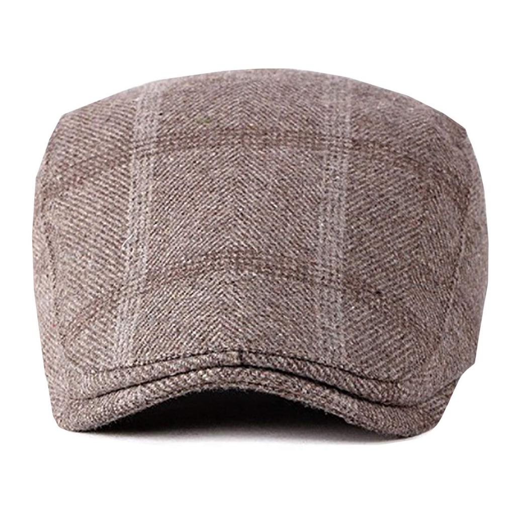 WHITE FANG Hunting Hat Cap Checkered Pattern Cold Protection Wool Golf CA419 Autumn/Winter Men's (03 Brown)