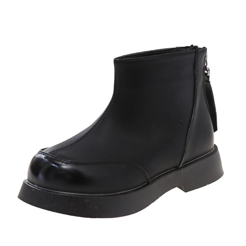 [Girls Martin Boots Children Leather Boots Winter Warm Boots Soft Sole Casual Fashion Short Boots for Girls]