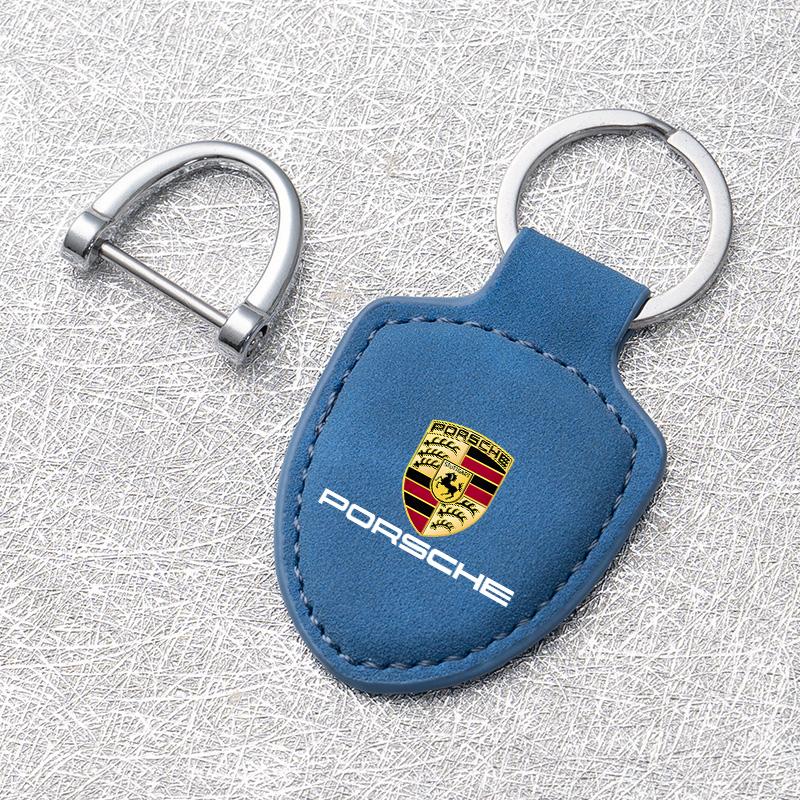 

Suede Car Key Ring Keychain Shield Modeling Pendant Gifts For Porsche Panamera Spyder Carrera Macan Boxster Cayman Cayenne Pajun синій