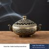 Auspicious Clouds Sandalwood & Agarwood Coil Incense for Indoor Aromatherapy - Long-lasting Deodorizing Incense Burner Censer