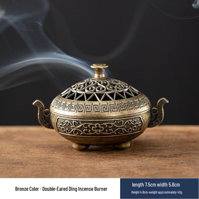 Auspicious Clouds Sandalwood & Agarwood Coil Incense for Indoor Aromatherapy - Long-lasting Deodorizing Incense Burner Censer