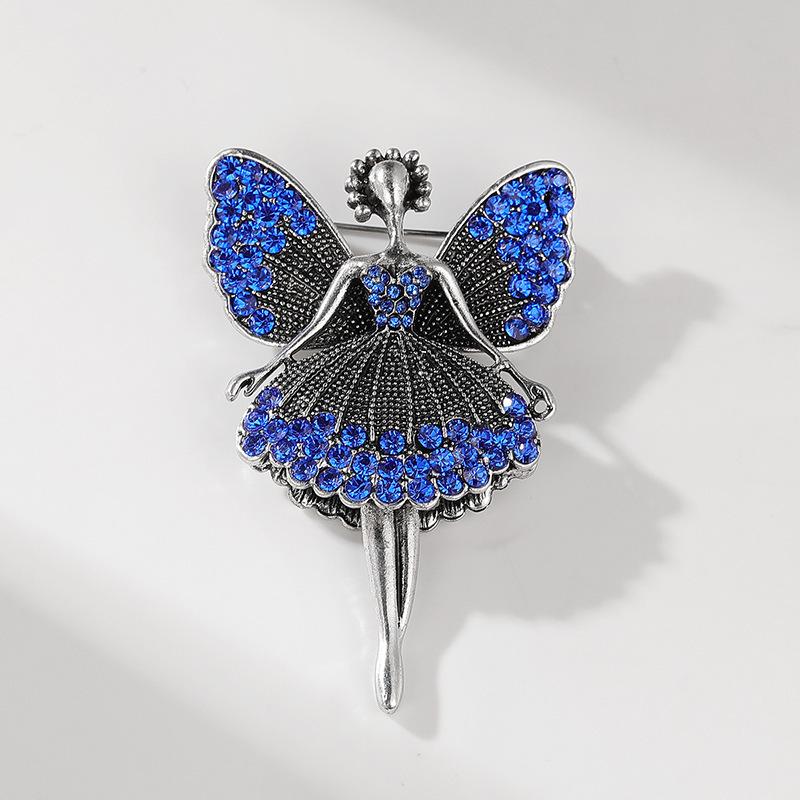 Retro Angel Brooch: Rhinestone & Pearl Elf Corsage Women s Pin