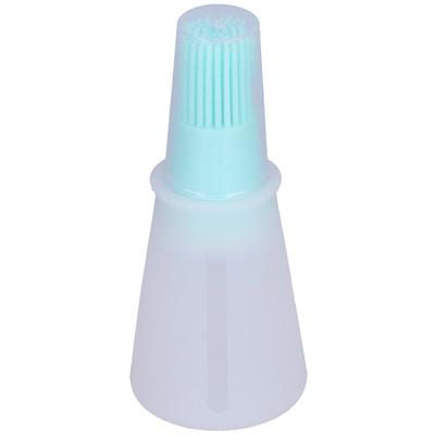 Oil Bottle Brush Silicone Multifunctional Sauce Barbecue Oil Brush with Transparent Bottle Cap