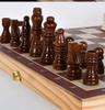 Zhiduo Star Magnetic Solid Wood Chess Set with Folding Board and Black & White Pieces