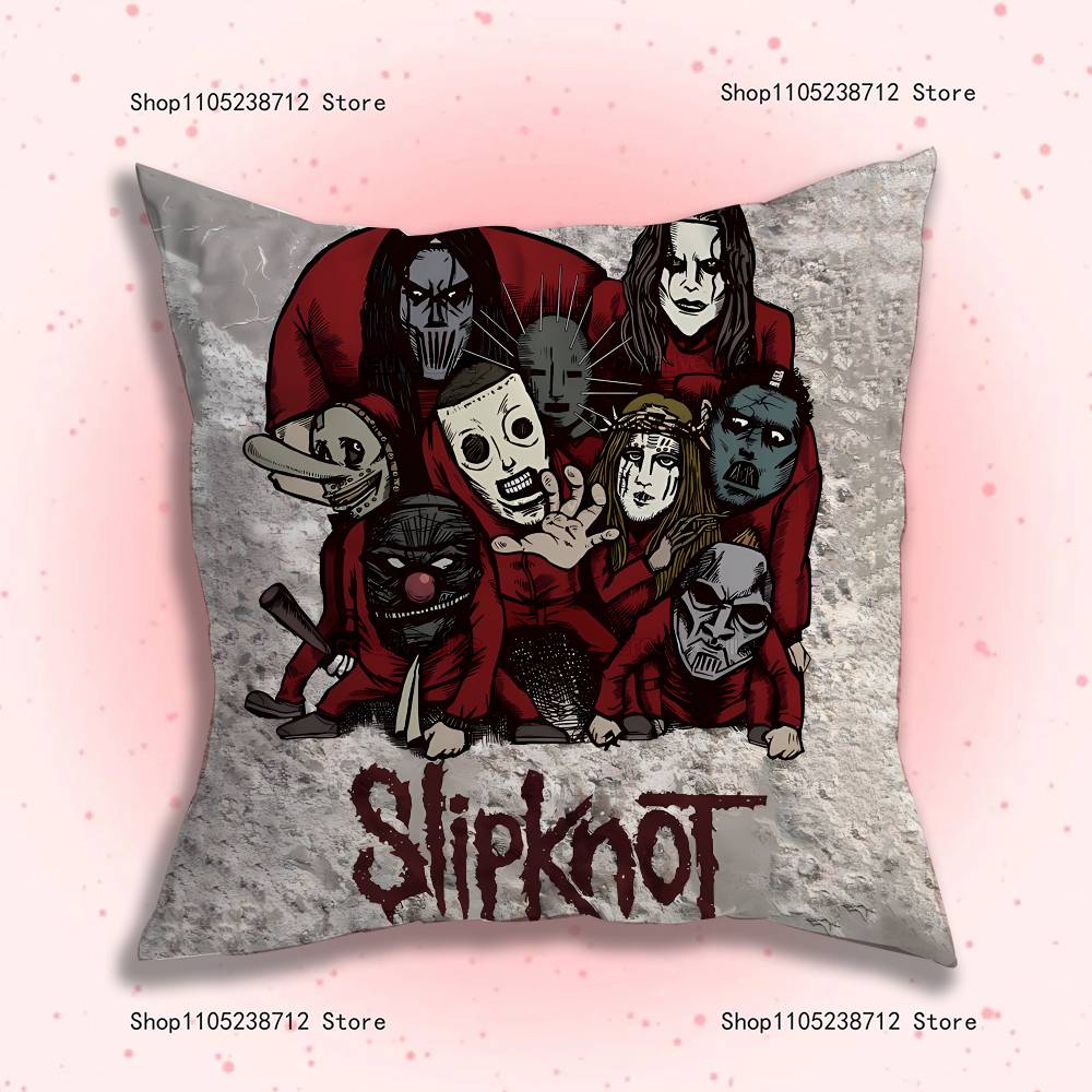 Band Cool S-Slipknot Pillowcase Pillowslip Cushion Plush Boys Girls Cartoon Anime Kawaii Decoration Kids Birthday Cute Gifts
