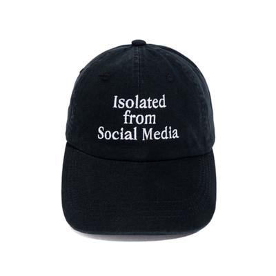 Net Social Club ISOLATED GEWASCHENE KAPPE (SCHWARZ)
