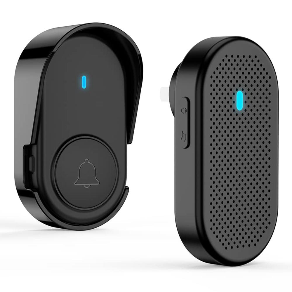 

D11 320m Remote Door Chime Intelligent 433MHz Wireless Doorbell Home Welcome Doorbell,EU Plug Black