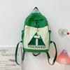 Block Drawstring Color Front Bag Children Lightweight Cotton Leisure Backpack