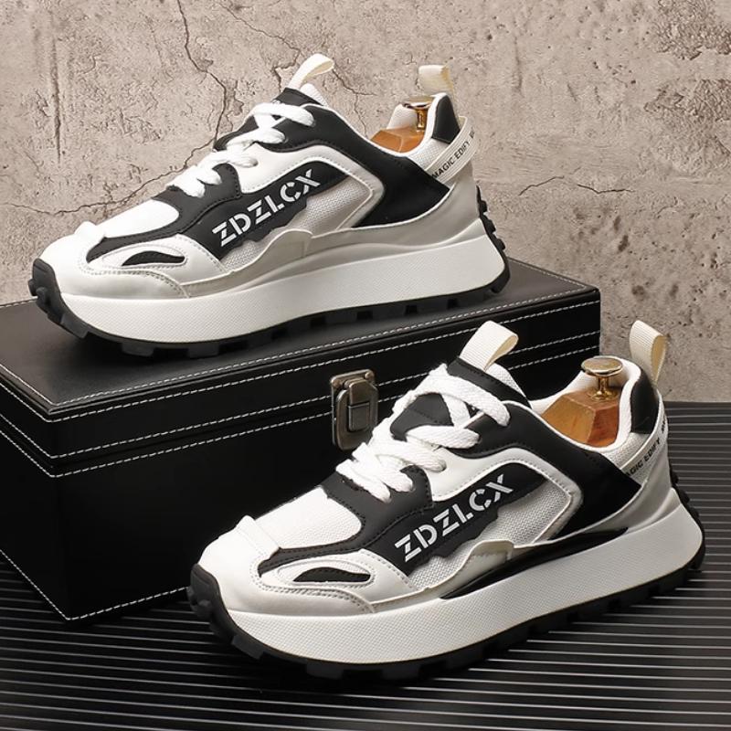 Trendy men's shoes, breathable mesh dad shoes, Korean-style fashionable thick-soled sports casual shoes   b30