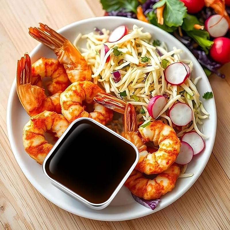 1/2 Pcs Stainless Steel Salad Box Snack Seasoning Container With Silicone Lids Leakproof Stackable Dressing Food Storage Box