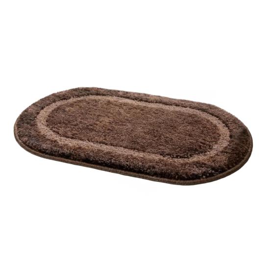 Oval Bathroom Rug, Microfiber Soft Highly Absorbent Bath Rug, Non-Slip Plush Fluffy Door Mat for Shower Bathtub Sink Entrance