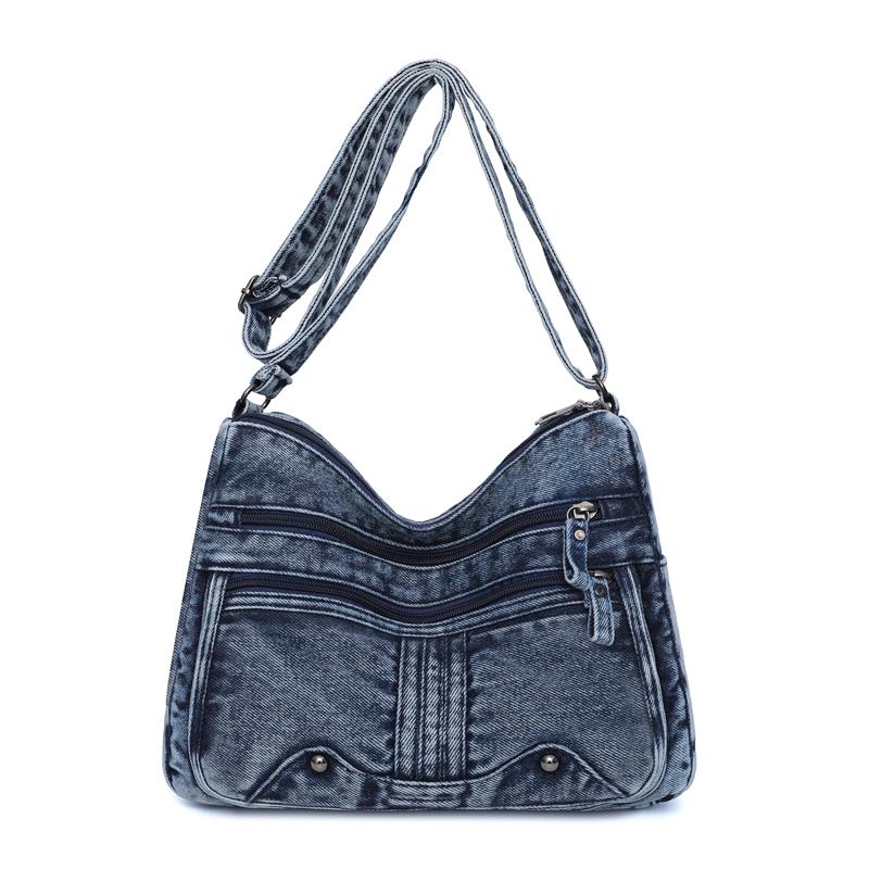 Denim Bag Women's Large Capacity Shoulder Bag Middle-aged And Elderly Mother Bag